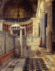 Innenraum der Kirche San Clemente, Rom